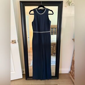 Banana Republic Navy Blue Wide Leg Jump Suit